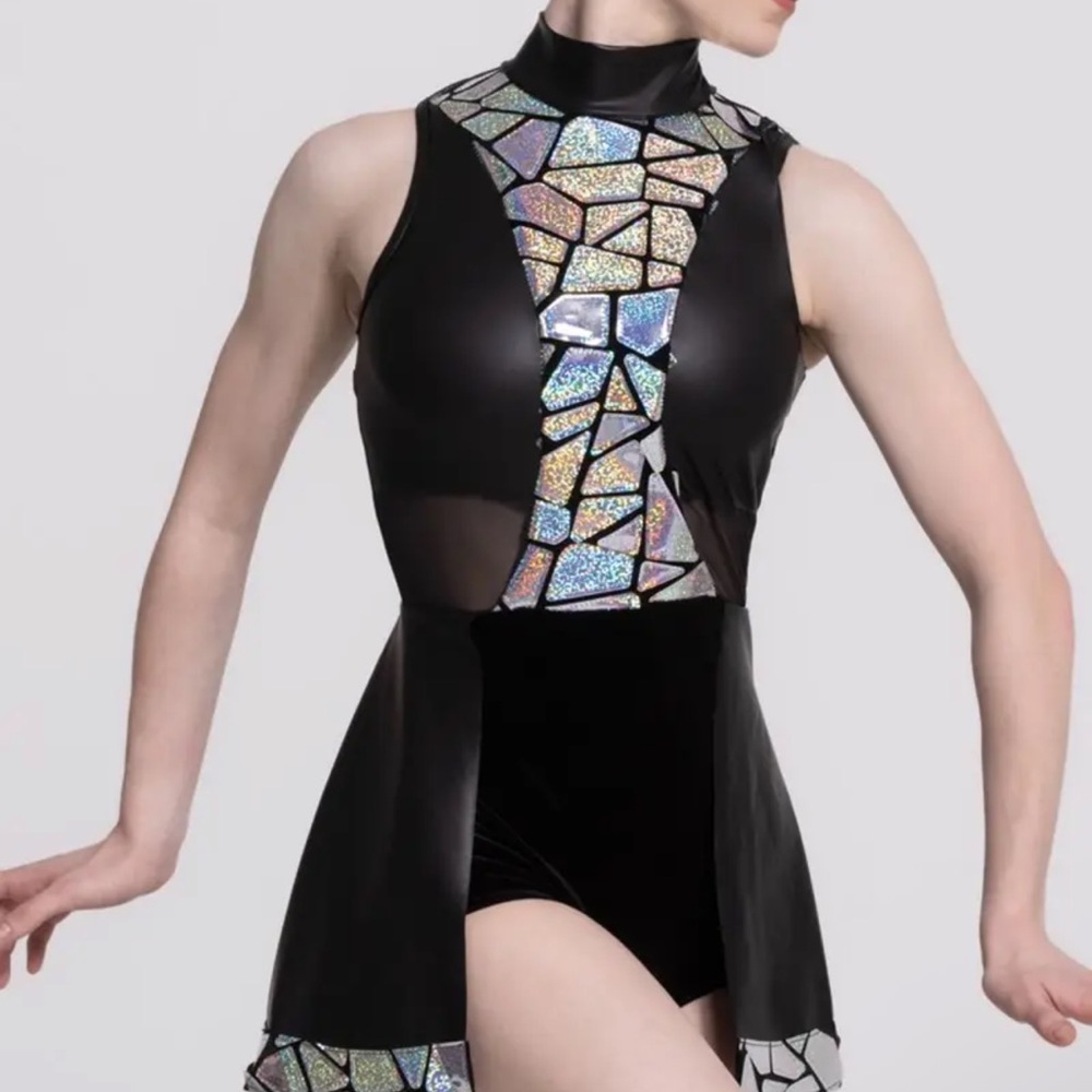 Weissman Black and Silver Dance Dress